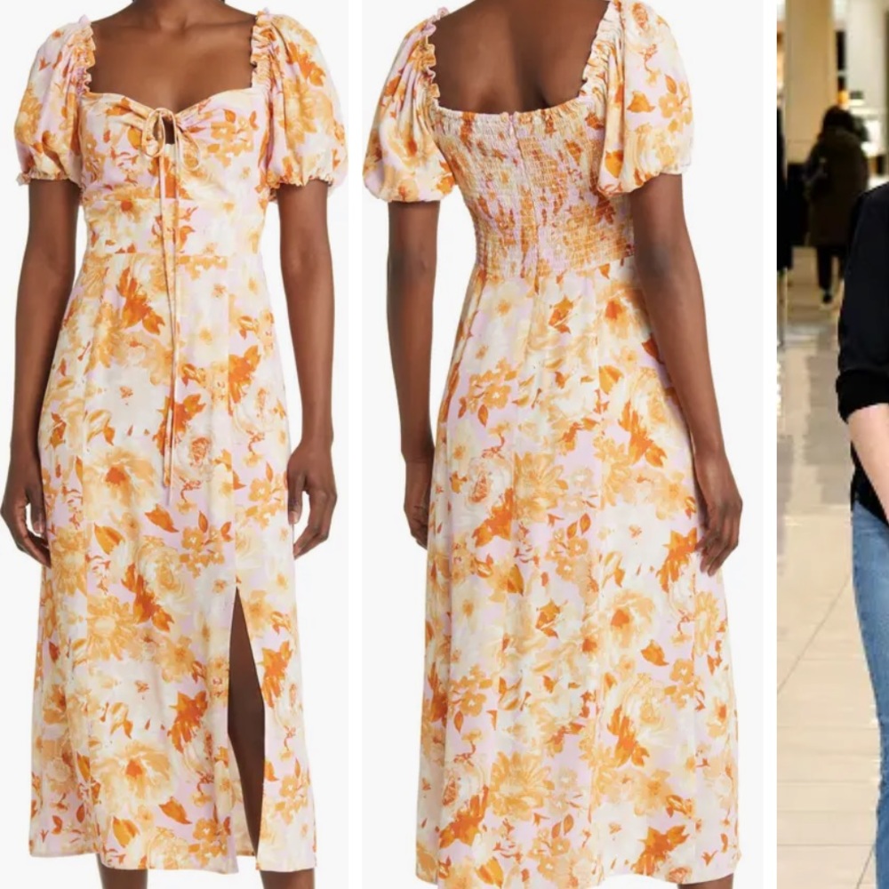 Charles Henry midi dress